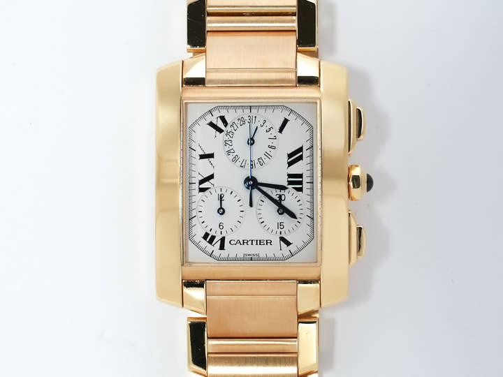 Cartier Tank Française Chronoreflex Ref.W50005R2 18K Yellow Gold White Dial Pre-owned icojyf27