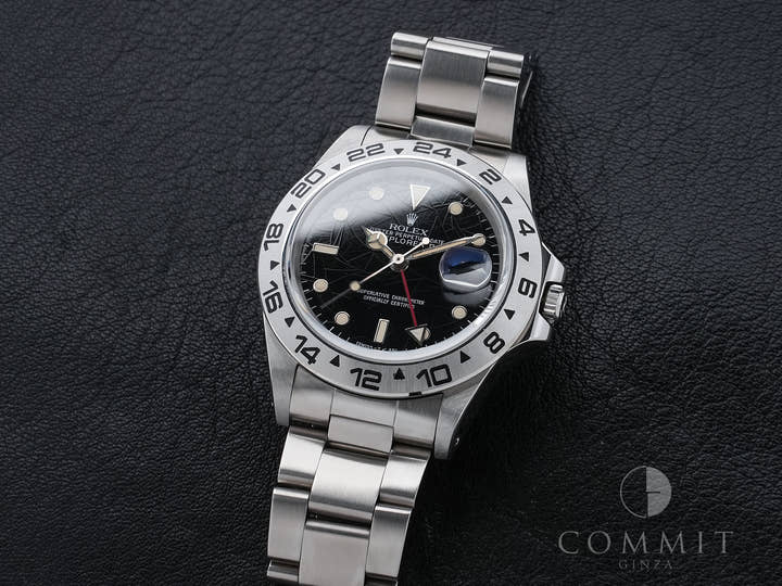 ロレックス エクスプローラーII Ref.16550 ステンレススチール ブラック文字盤 オイスターブレスレット 中古 gmo2h9gv