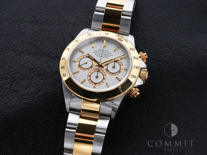 ROLEX Daytona El Primero Ref. 16523 Stainless Steel/Yellow Gold White Dial Used o2u9jraq