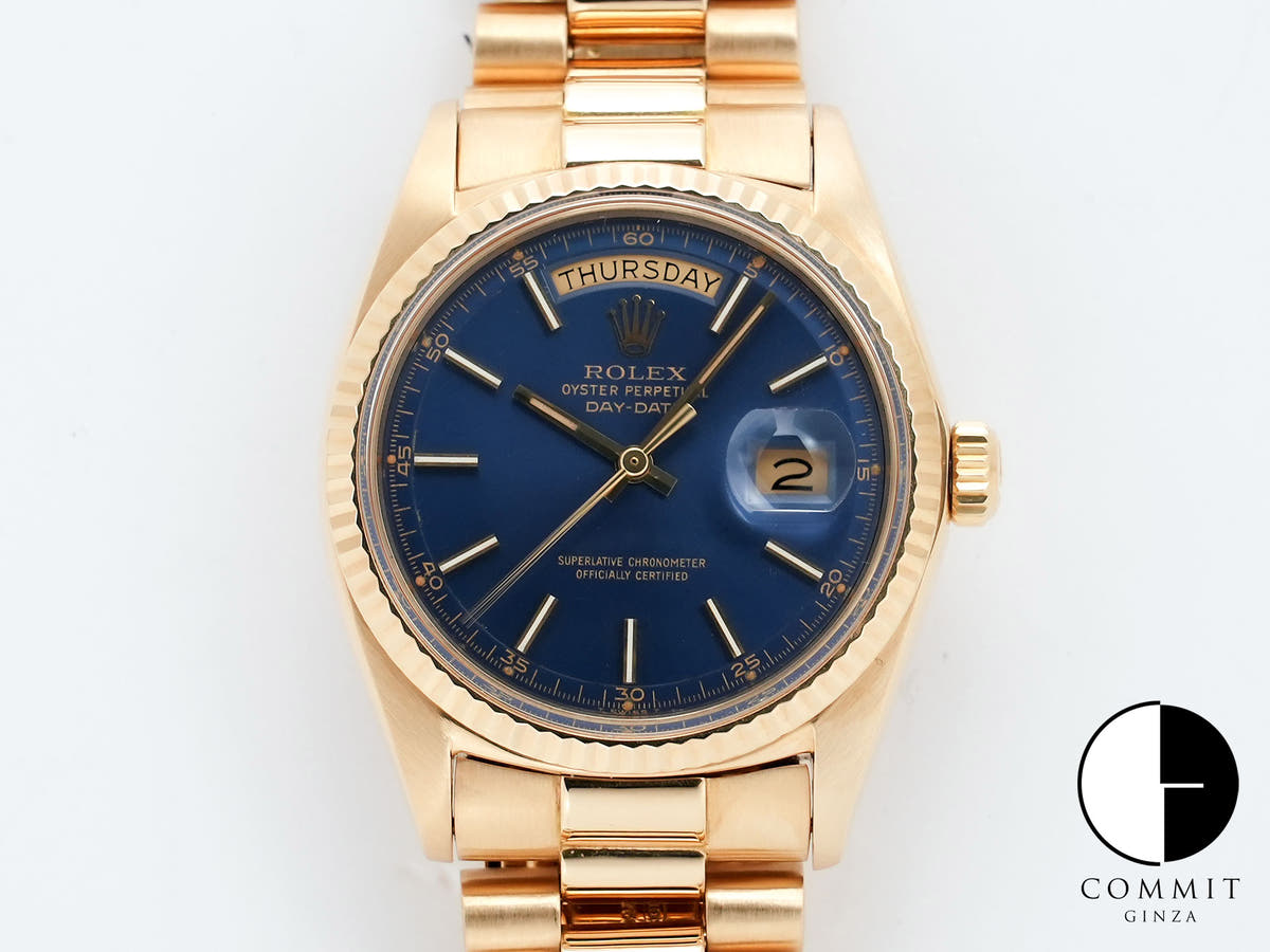 Rolex Day-Date Ref.1803/8 Yellow Gold Blue Dial Pre-owned afarufku