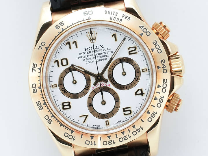 ROLEX Daytona El Primero Ref.16518 Yellow Gold White Dial Used omw5zqtm
