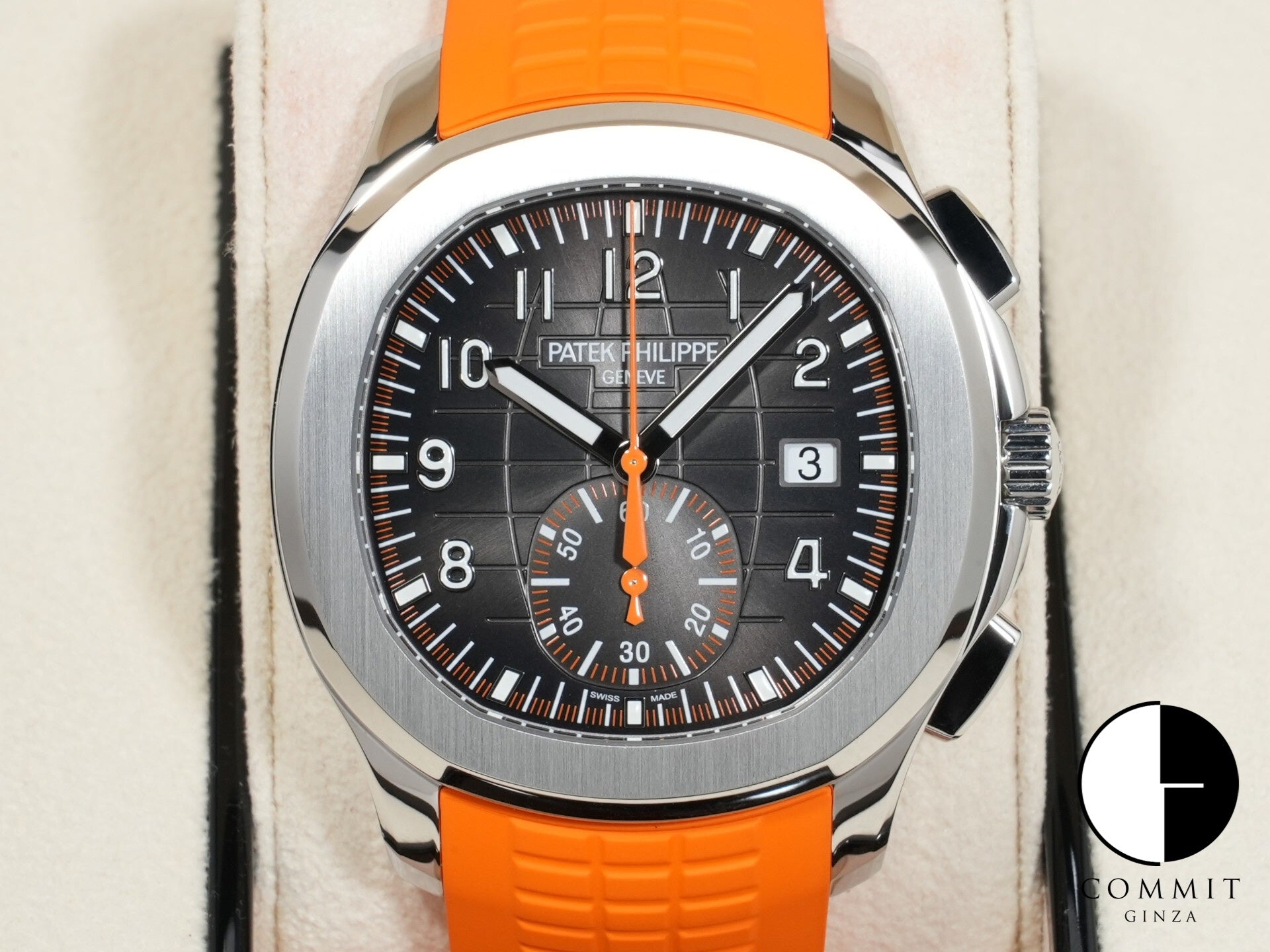 パテックフィリップ アクアノート クロノグラフ Ref.5968A-001 ステンレススチール ブラック文字盤 未使用 ac44r6mw