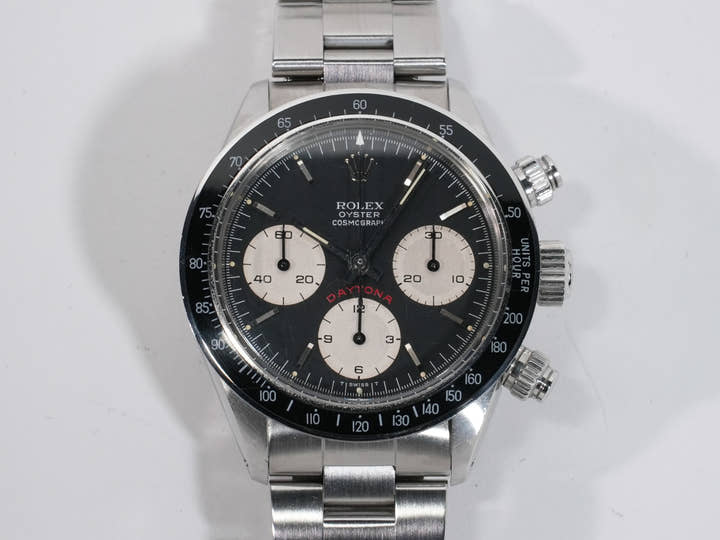 Rolex Daytona Ref. 6265 Stainless Steel Black Dial Used w9h3nky9