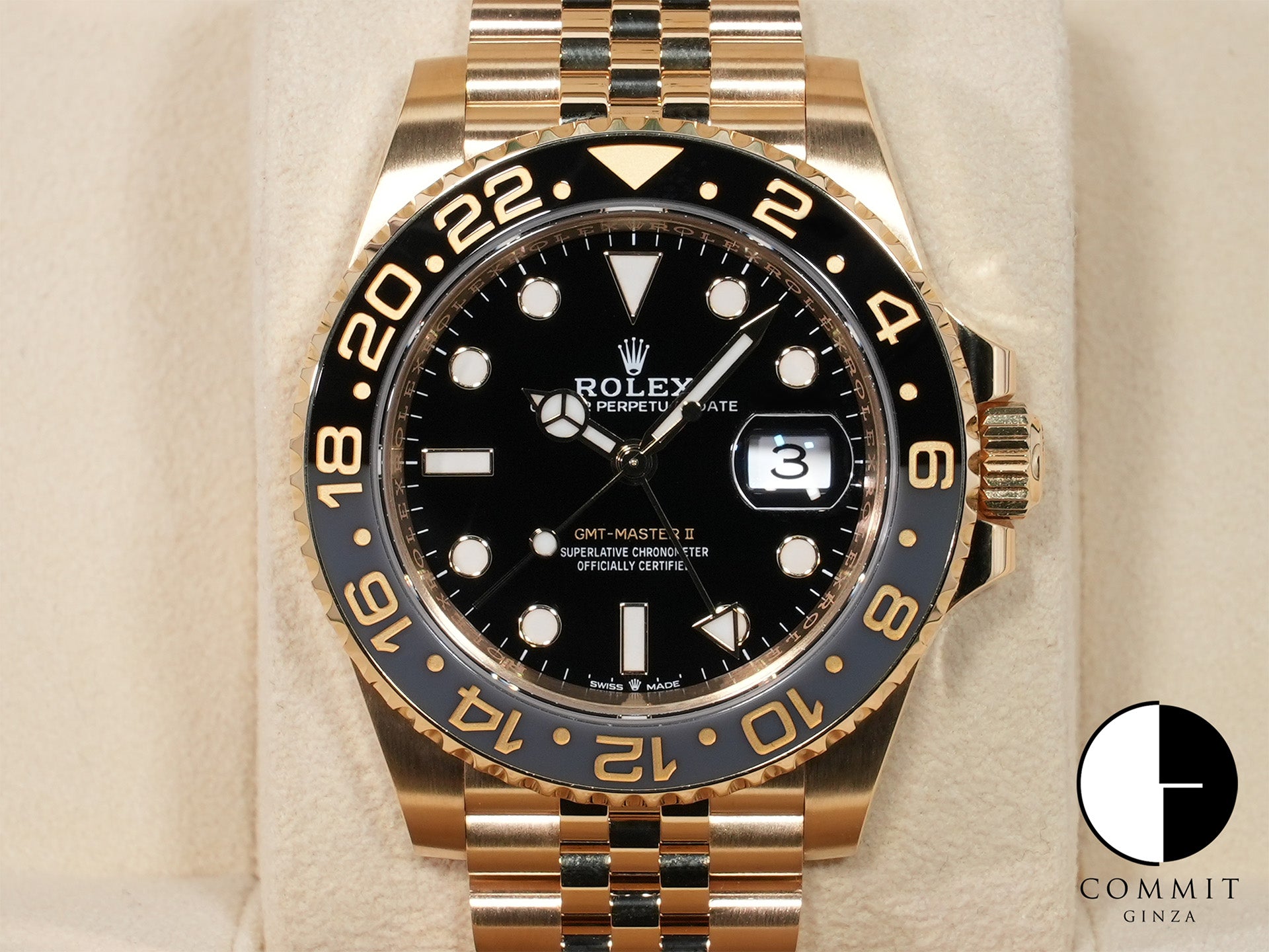 ロレックス GMTマスターII Ref.126718GRNR イエローゴールド ブラック文字盤 ジュビリーブレスレット 美品 xn678ecr