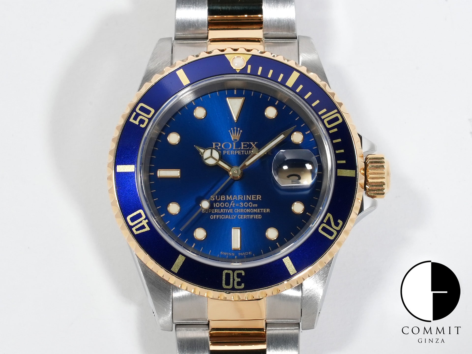 ロレックス サブマリーナー デイト Ref.16613 ステンレススチール/イエローゴールド ブルー文字盤 美中古 h7exnr98