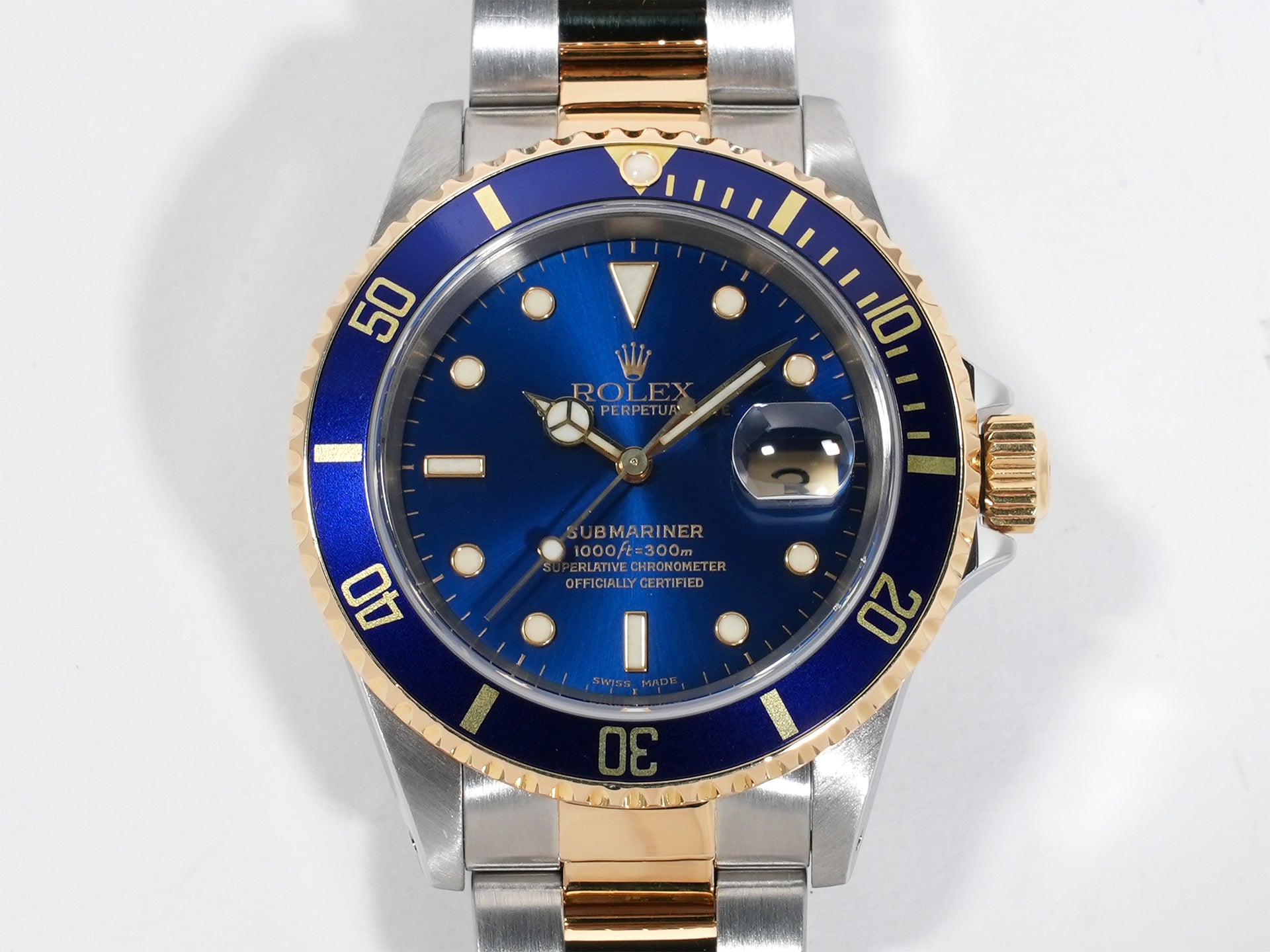 ロレックス サブマリーナー デイト Ref.16613 ステンレススチール/イエローゴールド ブルー文字盤 美中古 h7exnr98