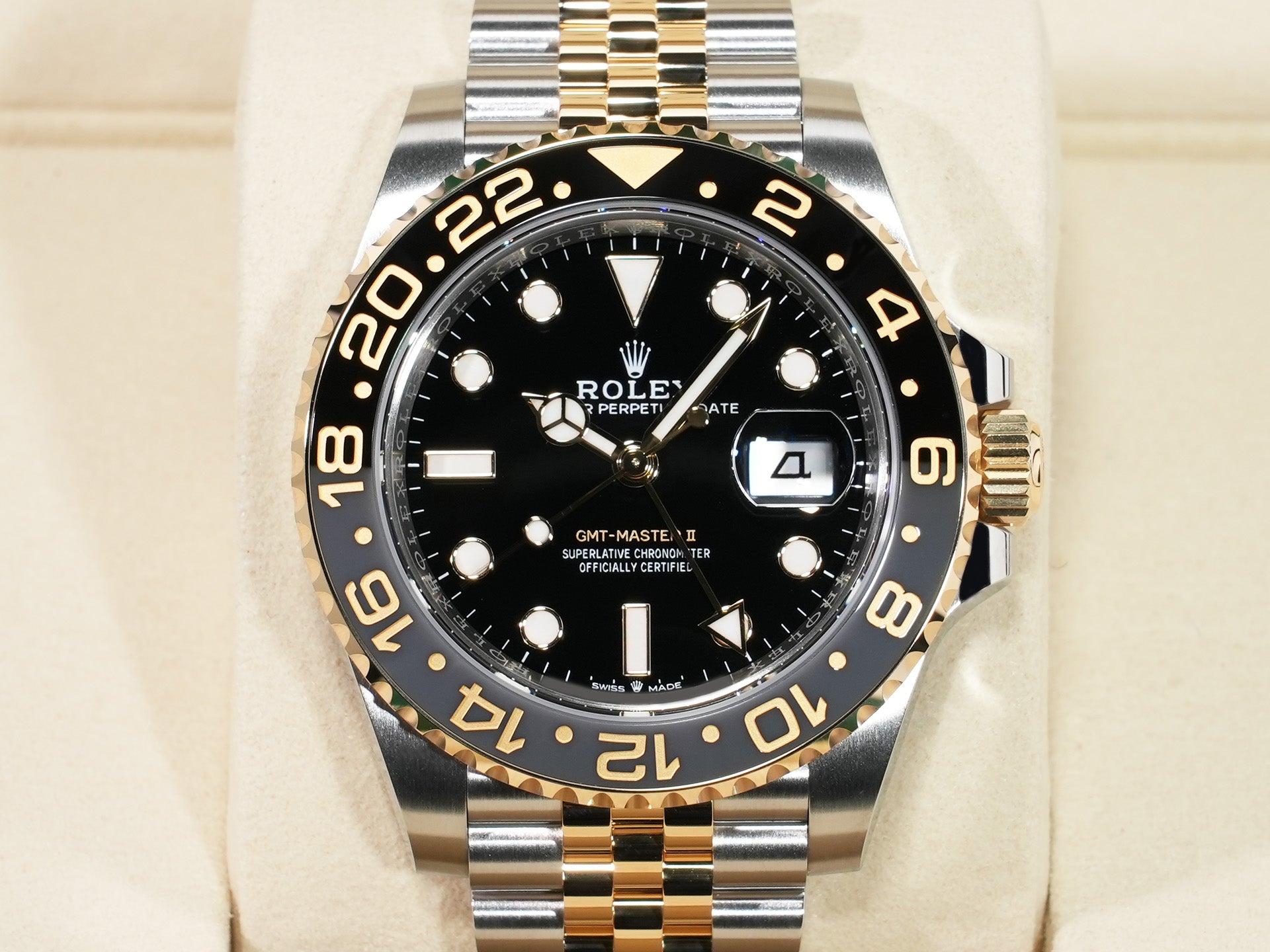 ロレックス GMTマスターII Ref.126713GRNR ステンレススチール/イエローゴールド ブラック文字盤 ジュビリーブレスレット 未使用 gxa5zdsy