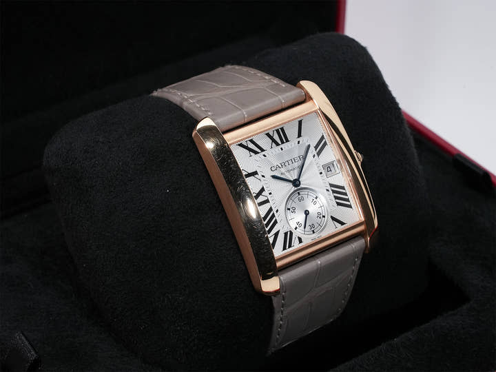 Cartier Tank MC Ref.W5330001 Pink Gold Silver Dial Used 3yakerct