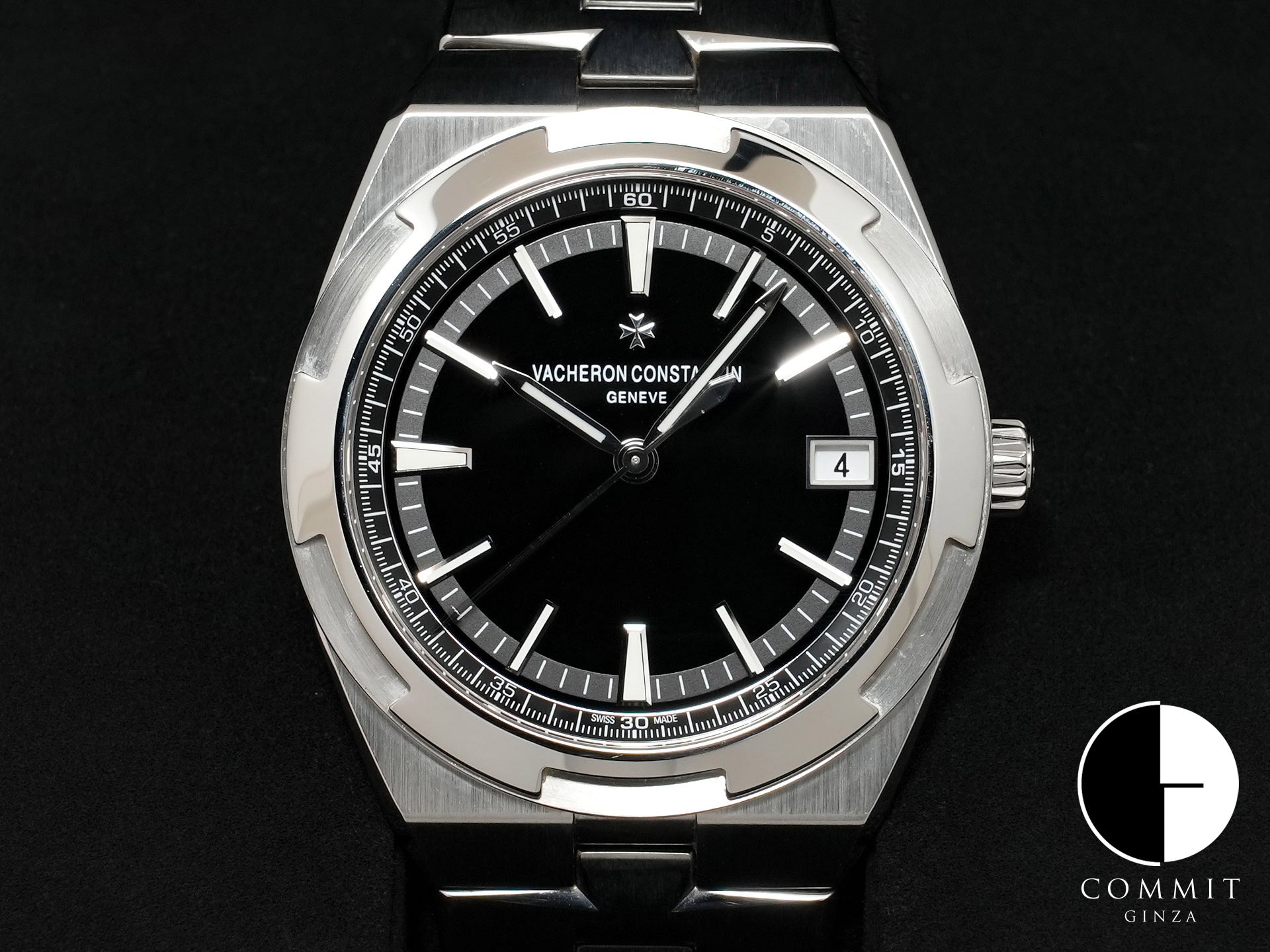 ヴァシュロンコンスタンタン オーヴァーシーズ Ref.4500V/110A-B483 ステンレススチール ブラック文字盤 美中古 nw2yfjnh