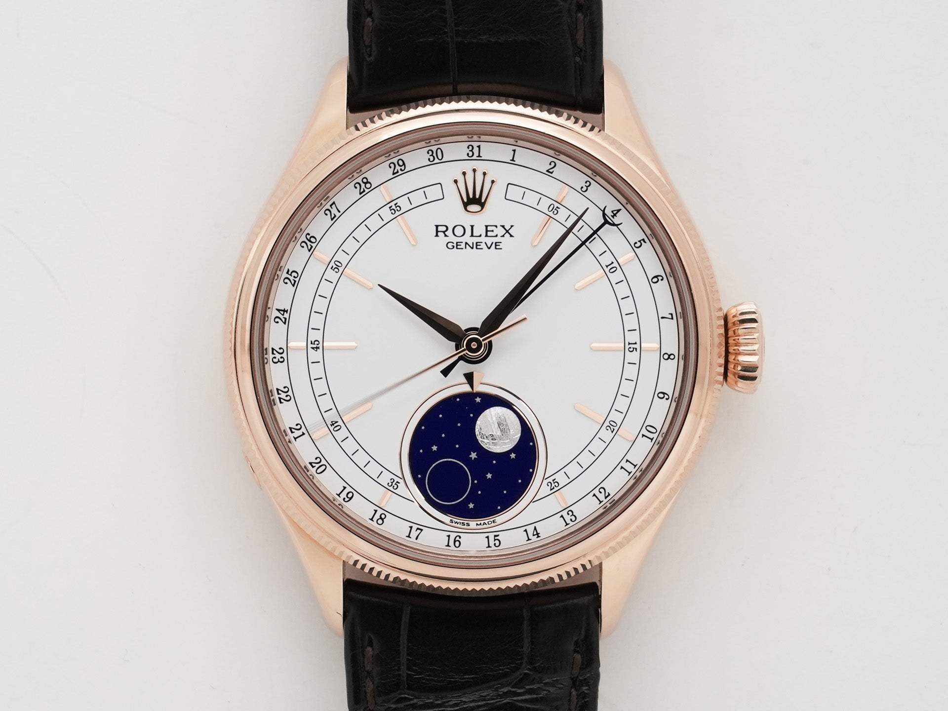 ロレックス チェリーニ ムーンフェイズ Ref.50535 エバーローズゴールド ホワイト文字盤 美中古 g34pa5tm
