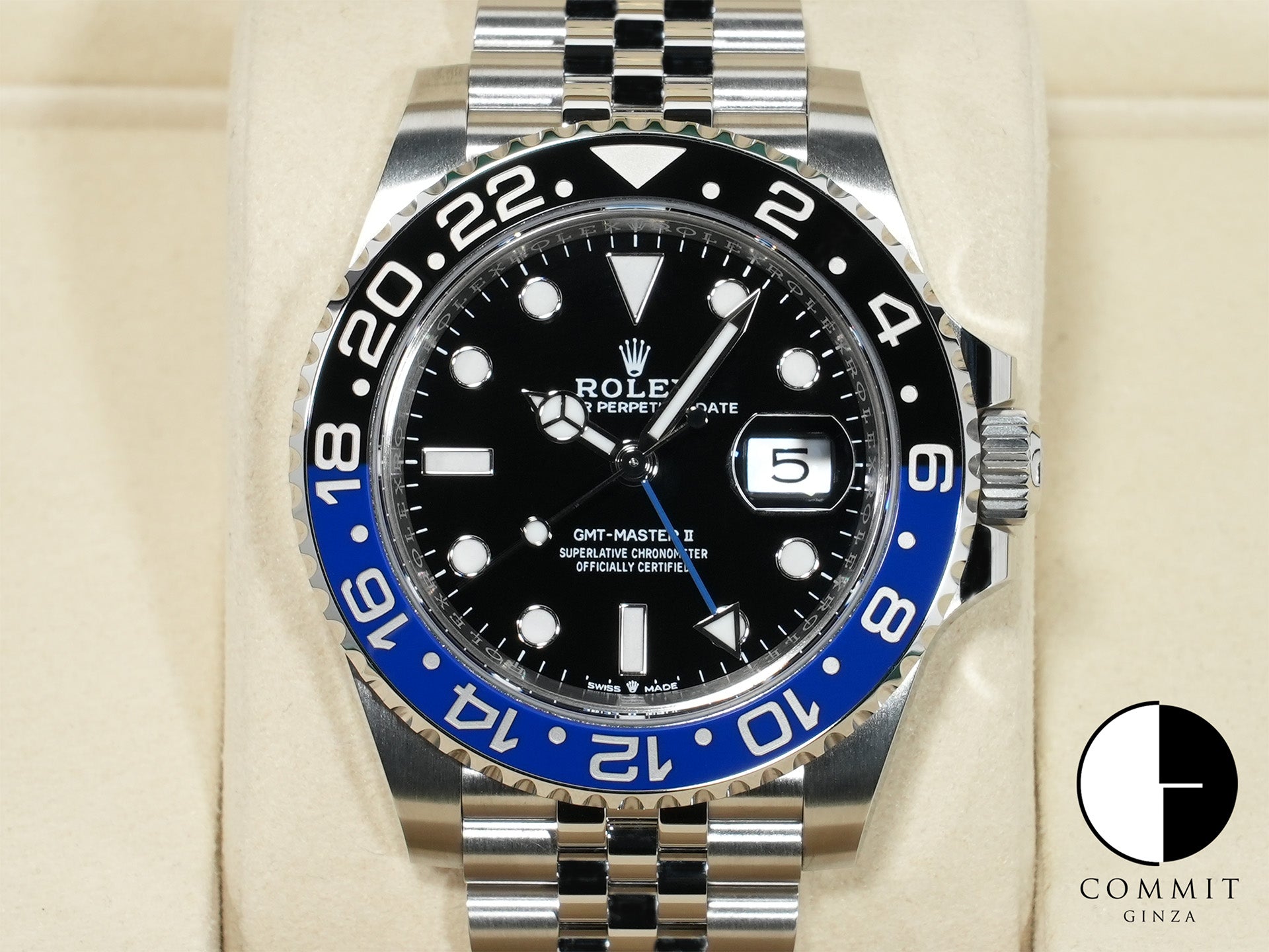 ロレックス GMTマスターII Ref.126710BLNR ステンレススチール ブラック文字盤 ジュビリーブレスレット 未使用 5mtppmdw