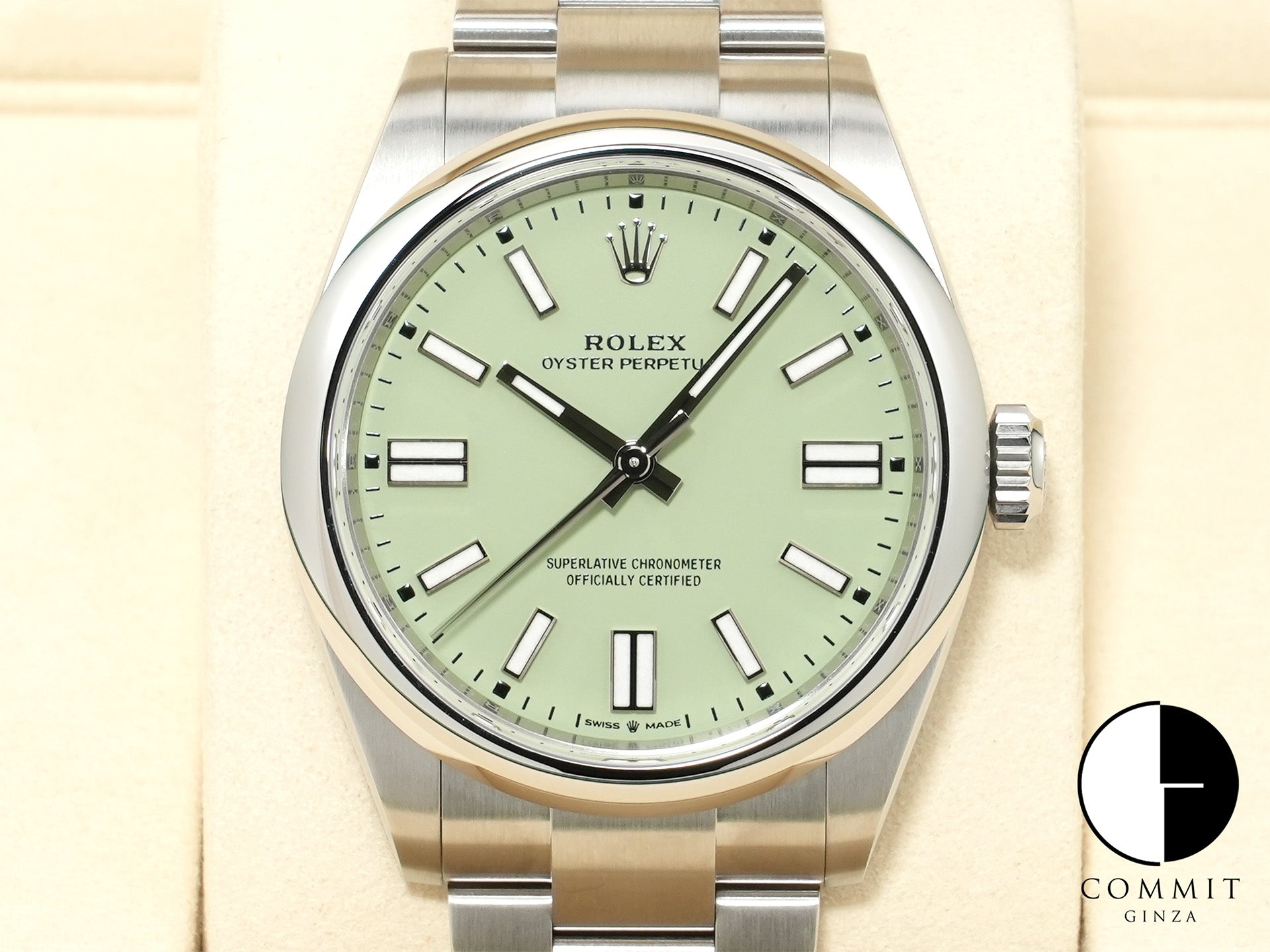 ロレックス オイスターパーペチュアル41 Ref.134300 ステンレススチール ピスタチオ文字盤 未使用 h6qhqqxx