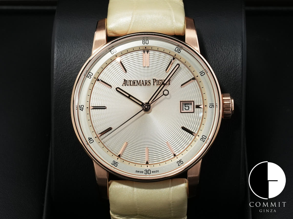 オーデマピゲ CODE 11.59 バイ オーデマ ピゲ Ref.77410OR.OO.A825CR.01 ピンクゴールド ベージュ文字盤 美品 4jjpefjp
