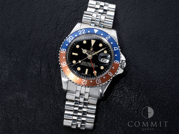 ROLEX GMT-Master Ref.1675 Stainless Steel Black Dial Oyster Bracelet Used 5ycczxkj