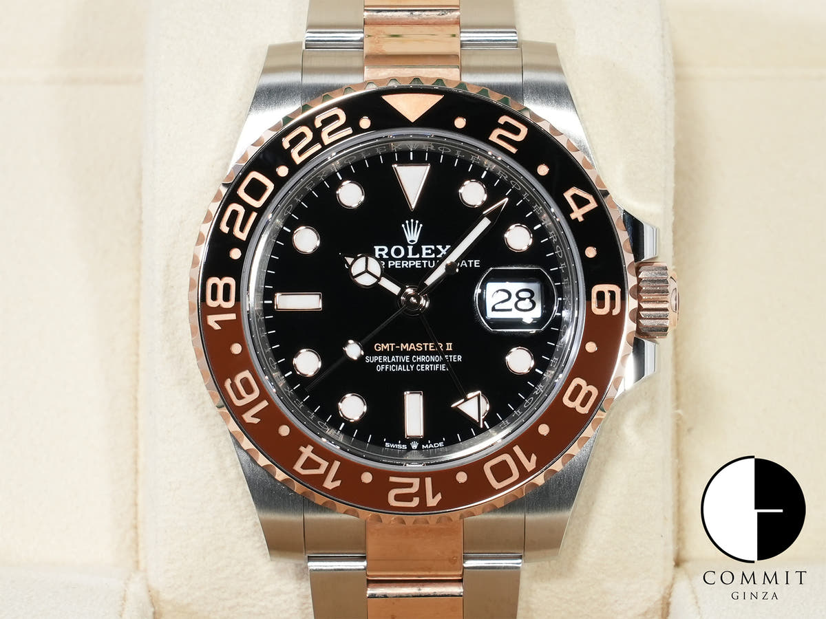 ROLEX GMT-Master II Ref.126711CHNR Stainless Steel/Everose Gold Black Dial Oyster Bracelet Unused 4be2gbpv