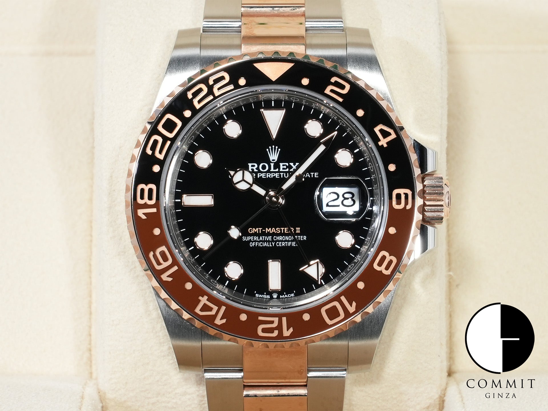 ROLEX GMT-Master II Ref.126711CHNR Stainless Steel/Everose Gold Black Dial Oyster Bracelet Unused 4be2gbpv