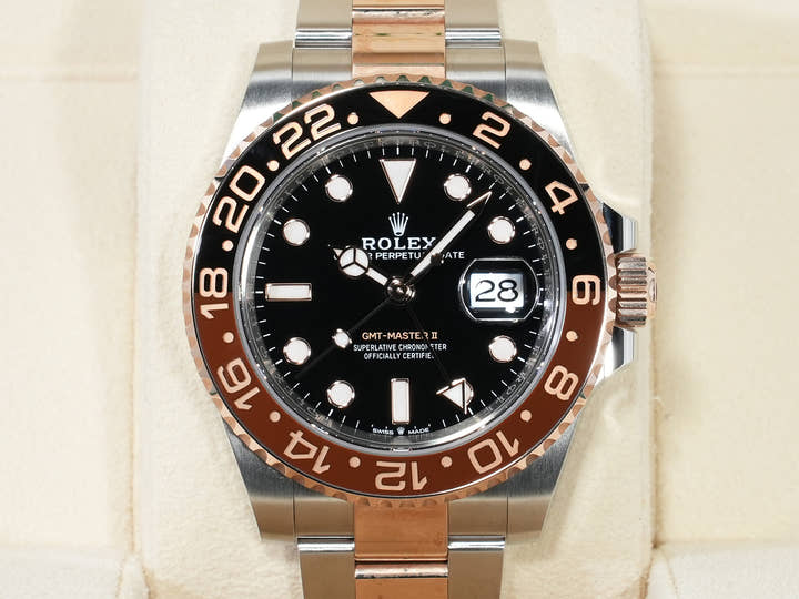 ROLEX GMT-Master II Ref.126711CHNR Stainless Steel/Everose Gold Black Dial Oyster Bracelet Unused 4be2gbpv