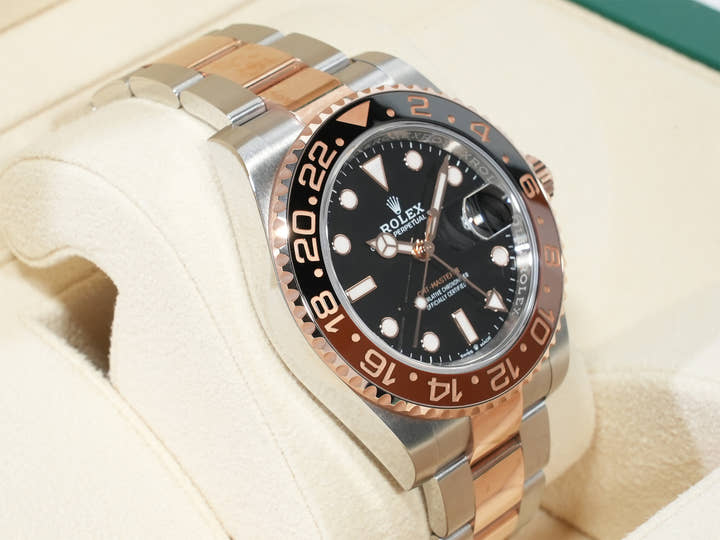 ROLEX GMT-Master II Ref.126711CHNR Stainless Steel/Everose Gold Black Dial Oyster Bracelet Unused 4be2gbpv