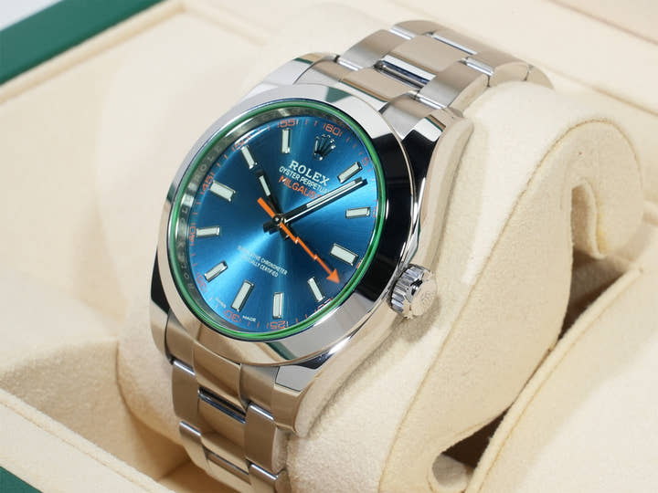 ロレックス ミルガウス Ref.116400GV ステンレススチール Zブルー文字盤 未使用 peecnh3s