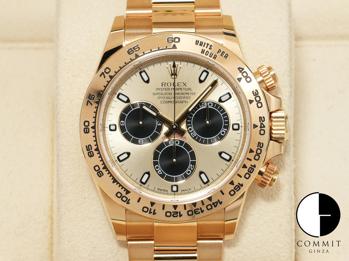 ロレックス デイトナ Ref.116508 イエローゴールド シャンパンxブラック文字盤 中古 cvamvewa