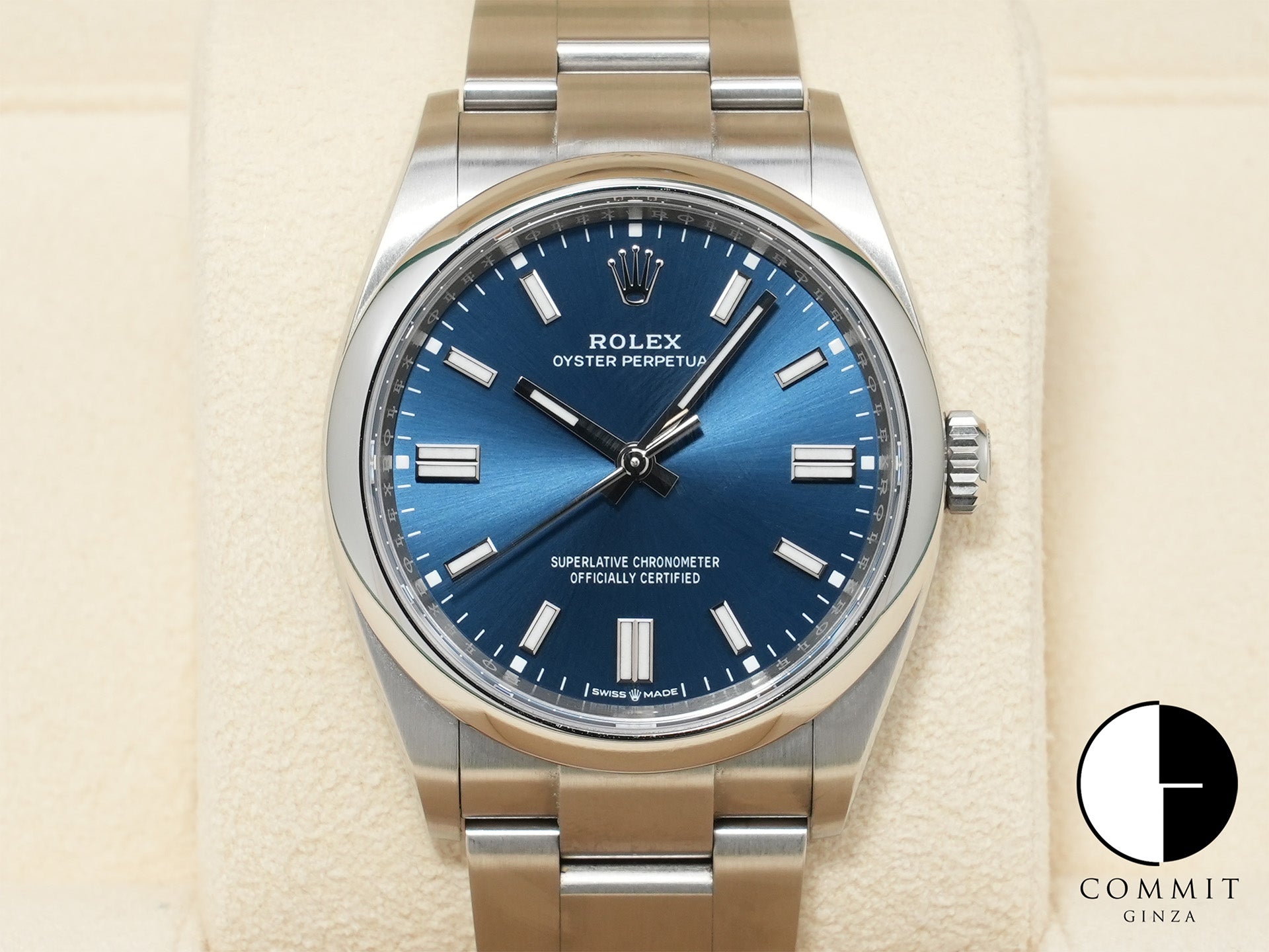 ロレックス オイスターパーペチュアル36 Ref.126000 ステンレススチール ブライトブルー文字盤 中古 n3hd4kc5