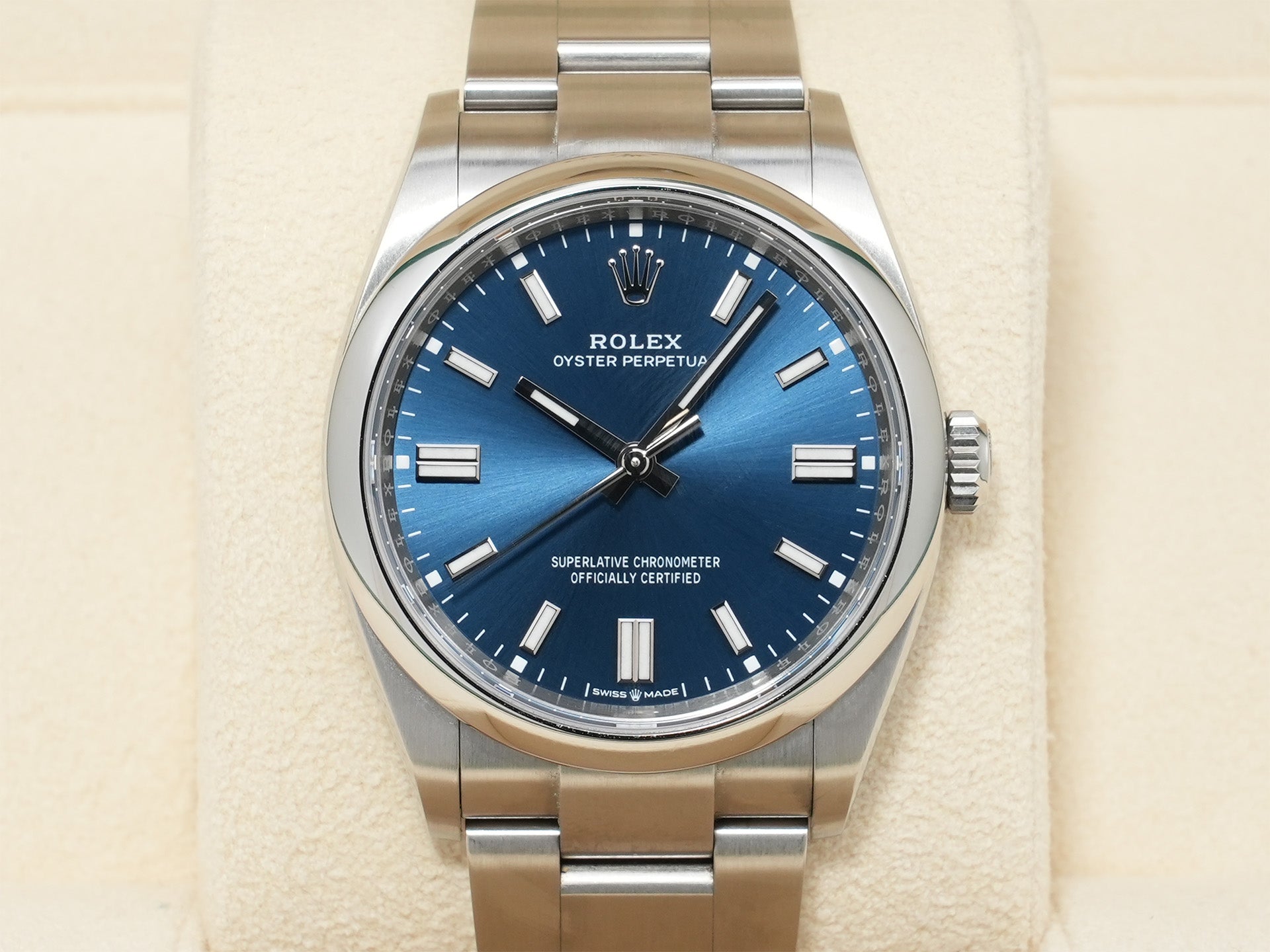 ロレックス オイスターパーペチュアル36 Ref.126000 ステンレススチール ブライトブルー文字盤 中古 n3hd4kc5