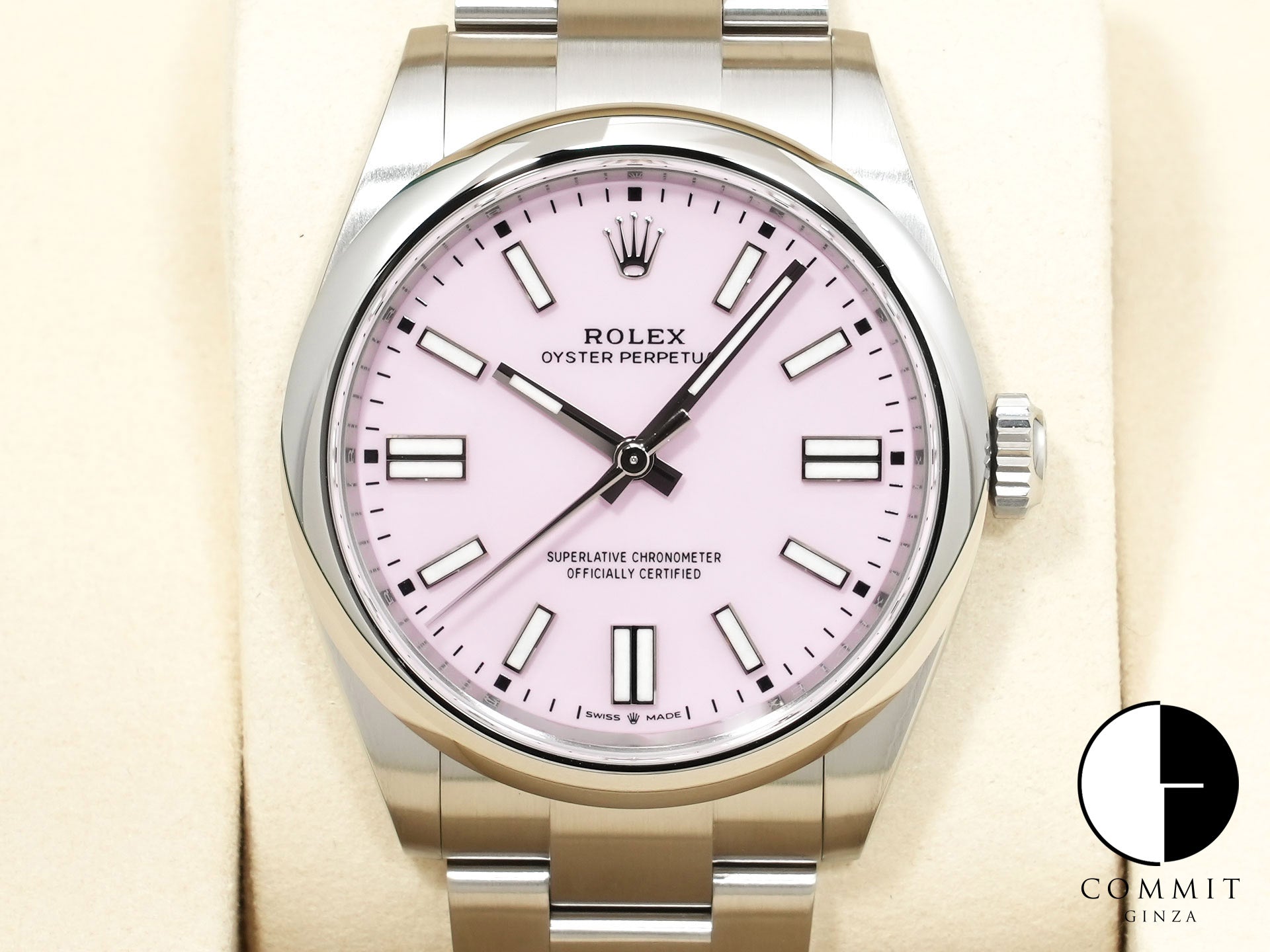 ロレックス オイスターパーペチュアル41 Ref.134300 ステンレススチール キャンディピンク文字盤 未使用 4dot6izy