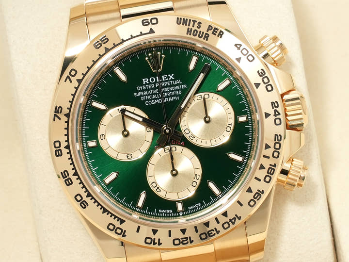 ロレックス デイトナ Ref.126508 イエローゴールド グリーン文字盤 未使用 ucwtoiwg