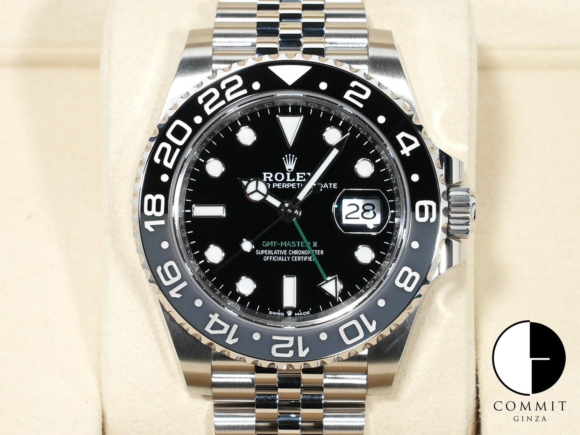 Rolex GMT-Master II Ref. 126710GRNR Stainless Steel Black Dial Jubilee Bracelet Unused yugwc7c8