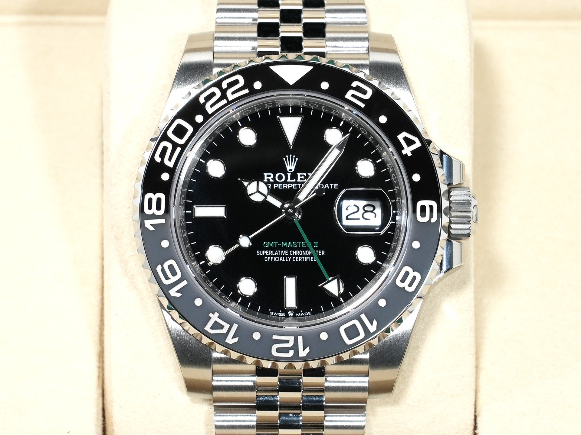 Rolex GMT-Master II Ref.126710GRNR Stainless Steel Black Dial Jubilee Bracelet Unused 5xm2srz9