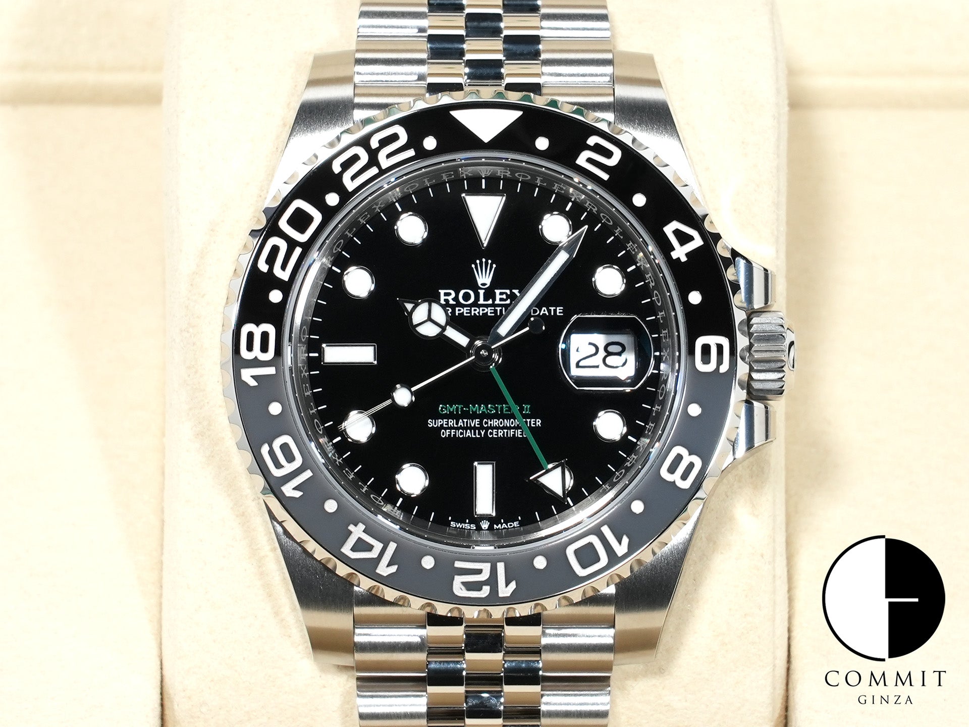 Rolex GMT-Master II Ref. 126710GRNR Stainless Steel Black Dial Jubilee Bracelet Unused thf42ogp