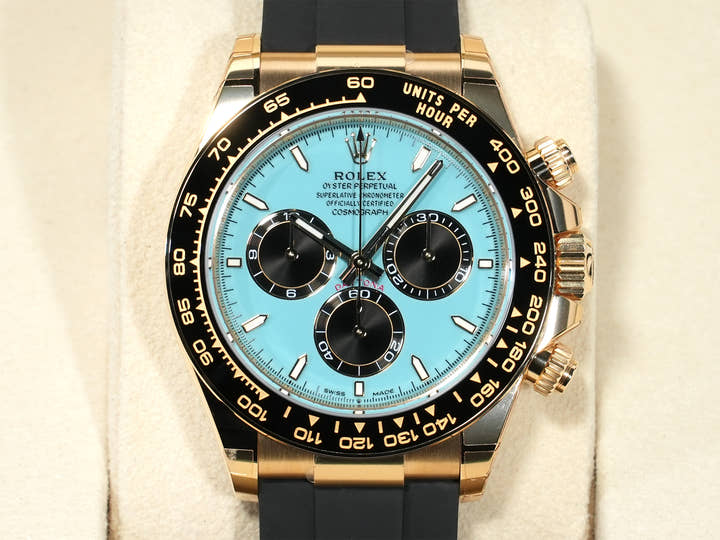 Rolex Daytona Ref. 126518LN Yellow Gold Turquoise Blue Dial Unused 2yctvdch