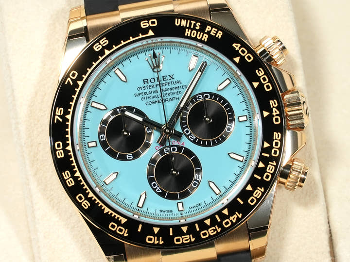 Rolex Daytona Ref. 126518LN Yellow Gold Turquoise Blue Dial Unused 2yctvdch