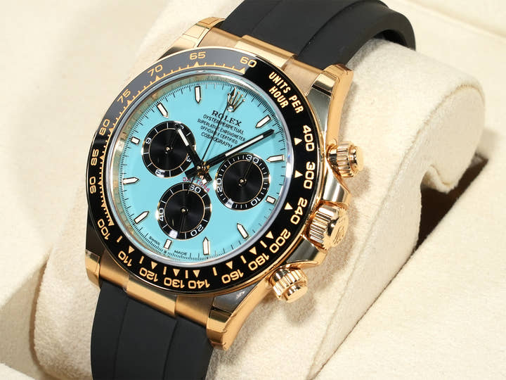 Rolex Daytona Ref. 126518LN Yellow Gold Turquoise Blue Dial Unused 2yctvdch