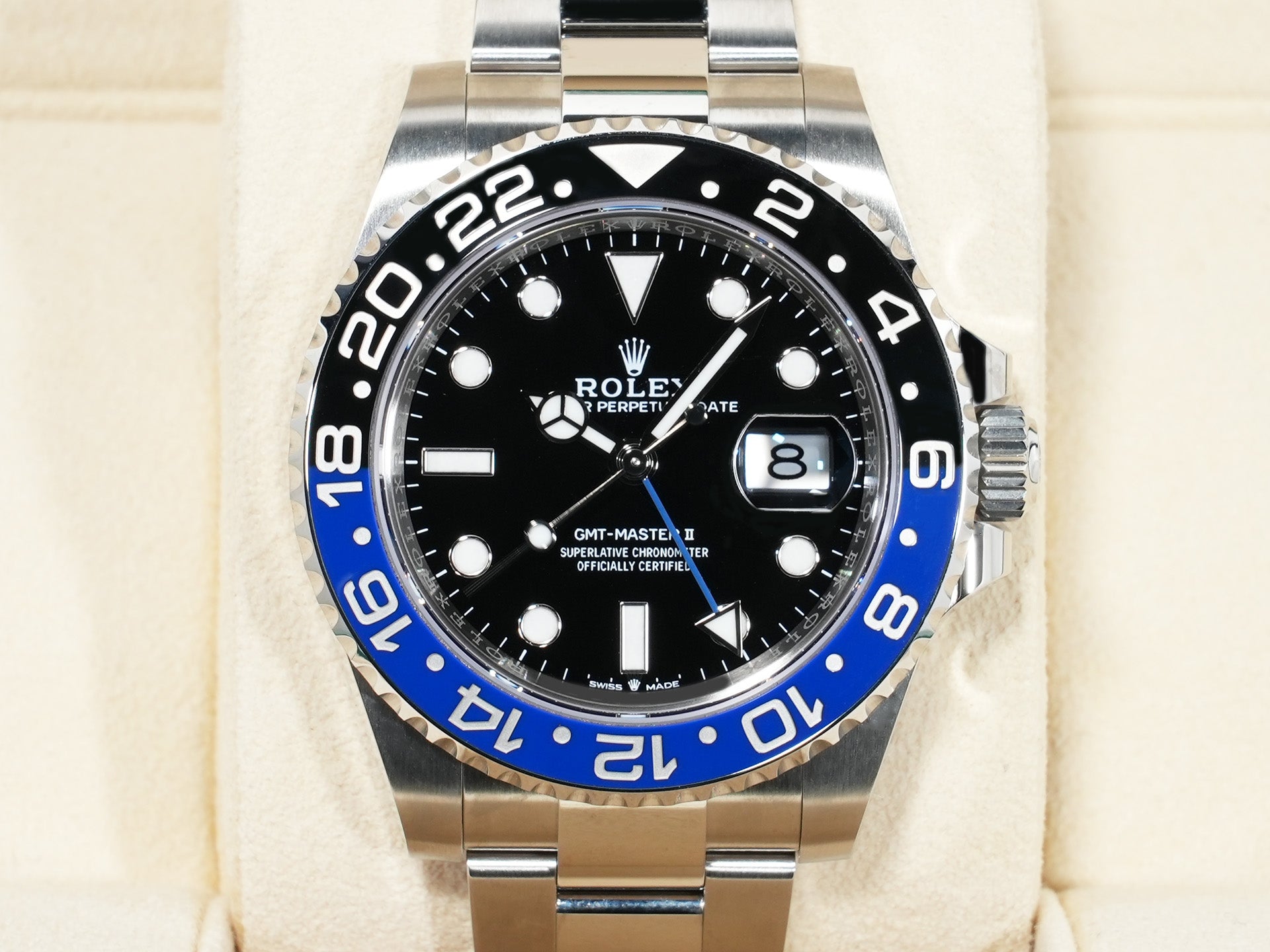 Rolex GMT-Master II Ref. 126710BLNR Stainless Steel Black Dial Oyster Bracelet Excellent Condition 872uvtvb