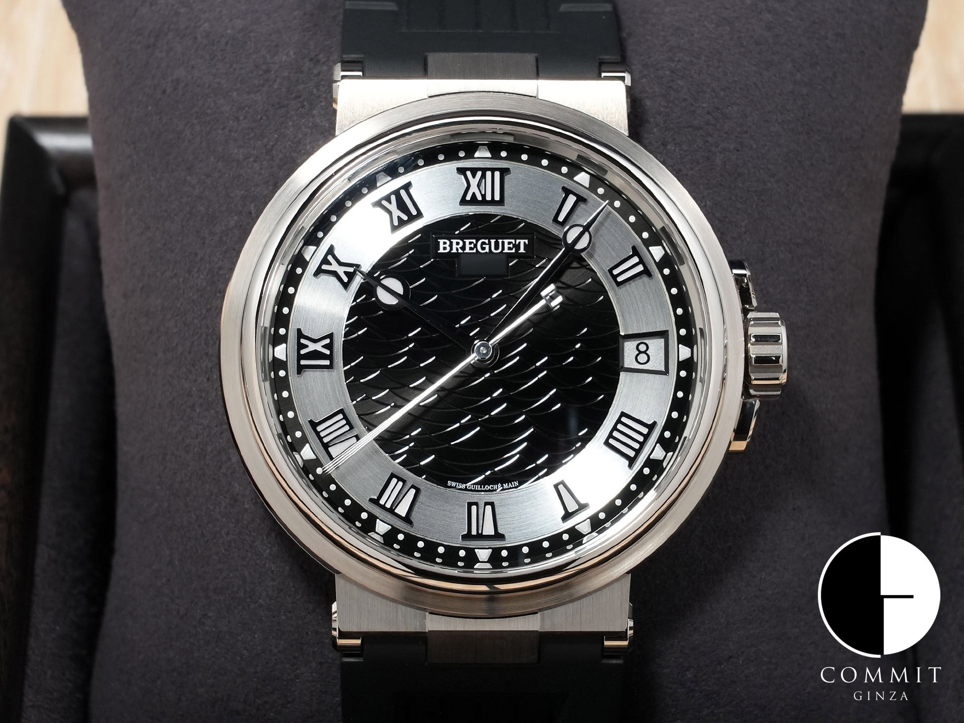 ブレゲ マリーン Ref.5515BB/92/5ZU ホワイトゴールド ブラック仕上げのゴールドダイヤル文字盤 美品 29d6ecpc