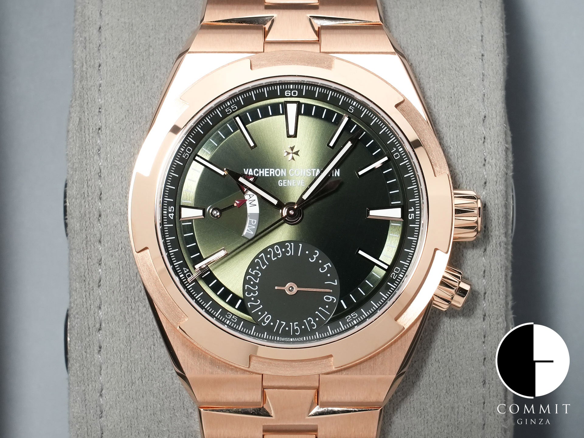 ヴァシュロンコンスタンタン オーヴァーシーズ デュアルタイム Ref.7920V/210R-B965 ピンクゴールド グリーン文字盤 美中古 zwh2ix2r