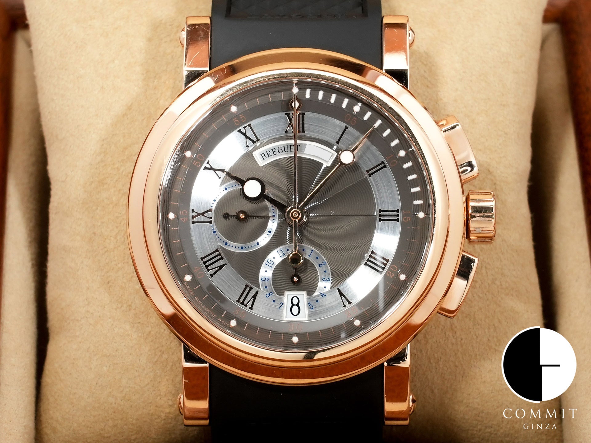 ブレゲ マリーン Ⅱ クロノグラフ Ref.5827BR/Z2/5ZU ローズゴールド グレー文字盤 中古 3ojzm996