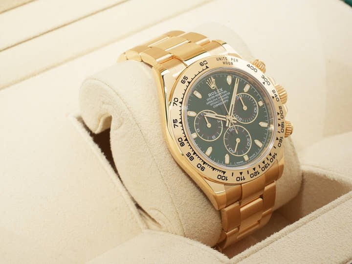 ロレックス デイトナ Ref.116508 イエローゴールド グリーン文字盤 中古 oi868j63