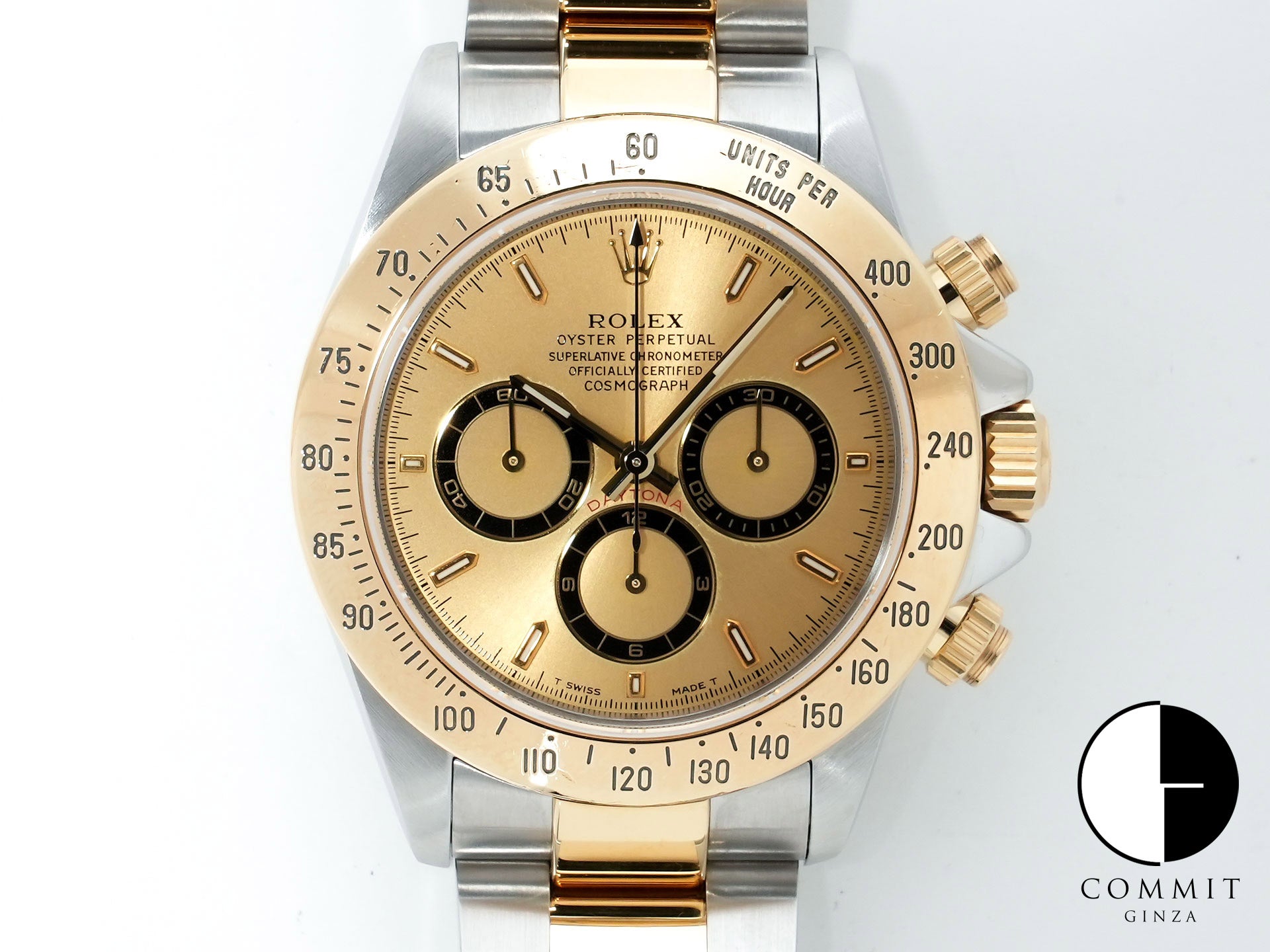 ロレックス デイトナ エルプリメロ Ref.16523 ステンレススチール/イエローゴールド シャンパン文字盤 中古 i8w76dfp