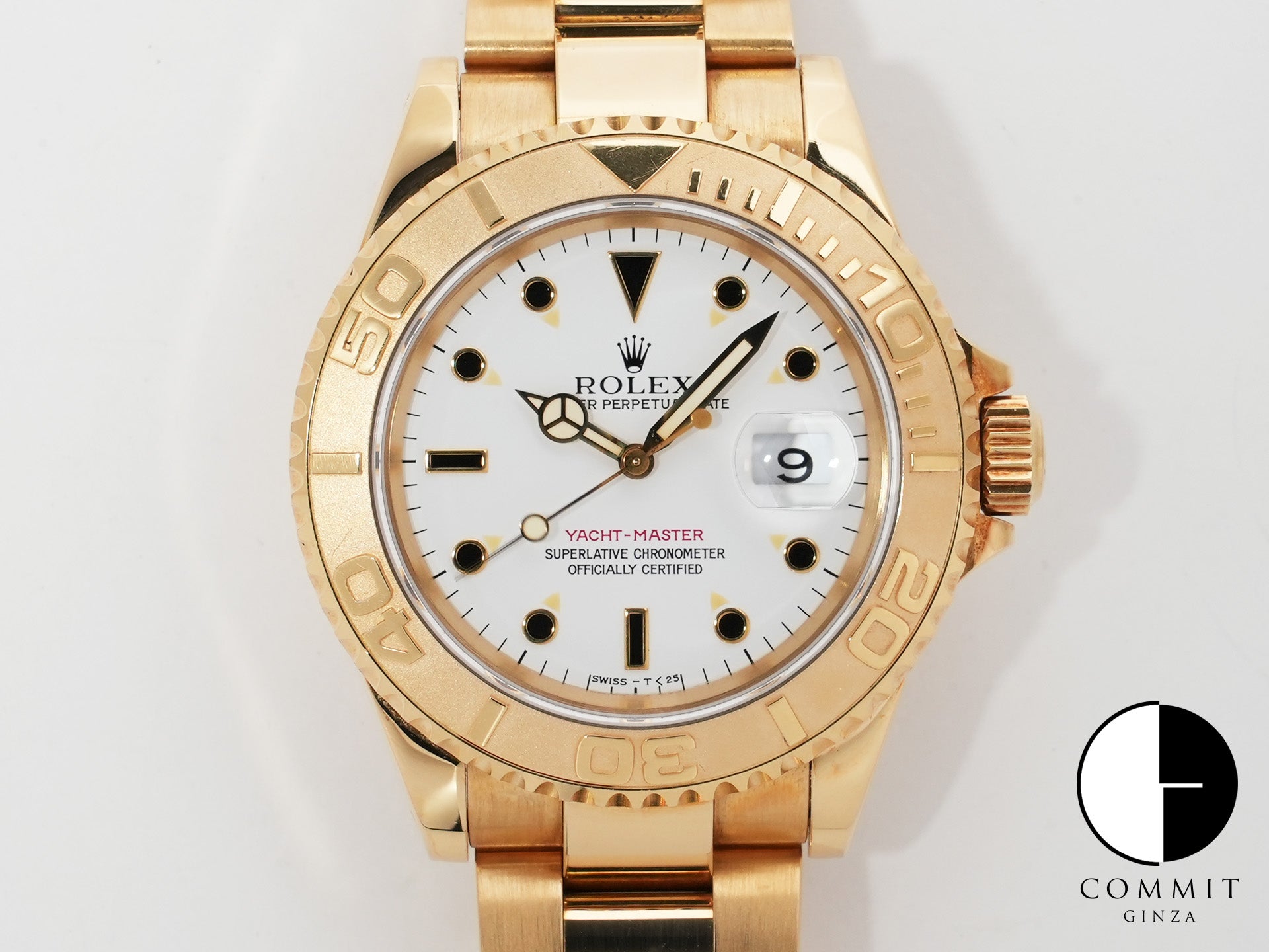 ロレックス ヨットマスター40 Ref.16628 イエローゴールド ホワイト文字盤 美中古 v3avck6a
