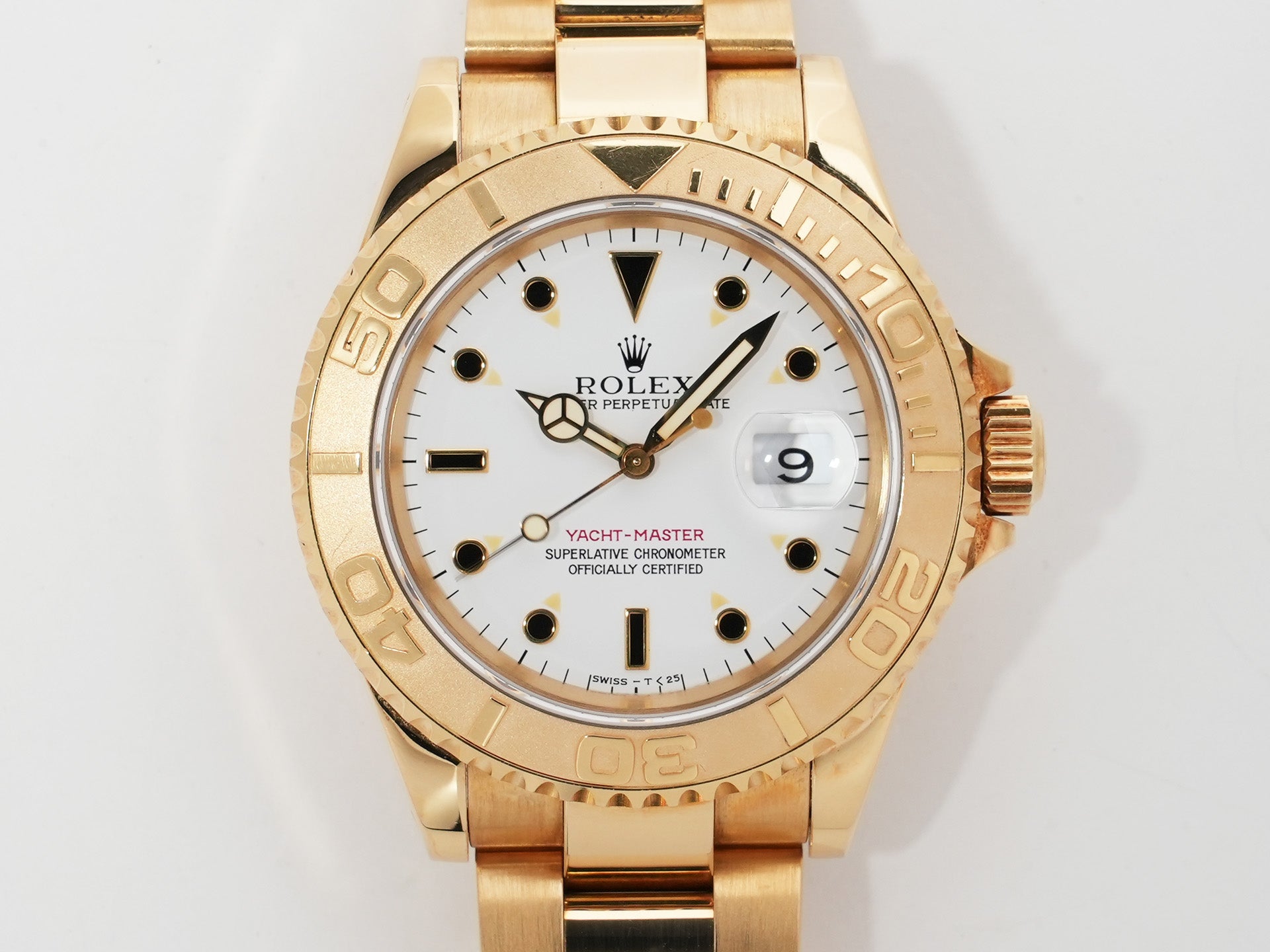 ロレックス ヨットマスター40 Ref.16628 イエローゴールド ホワイト文字盤 美中古 v3avck6a