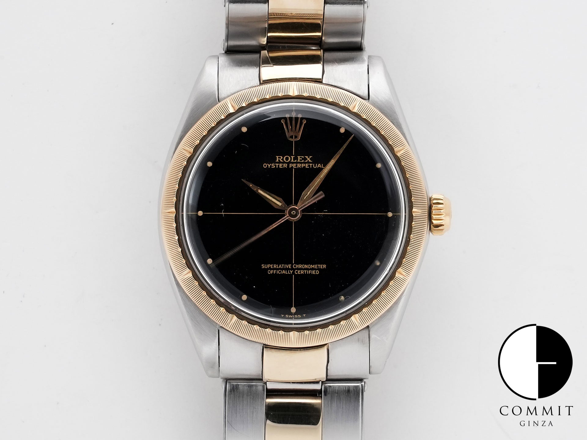 ロレックス ゼファー Ref.1008 ステンレススチール/イエローゴールド ブラック文字盤 中古 3xhdmku5