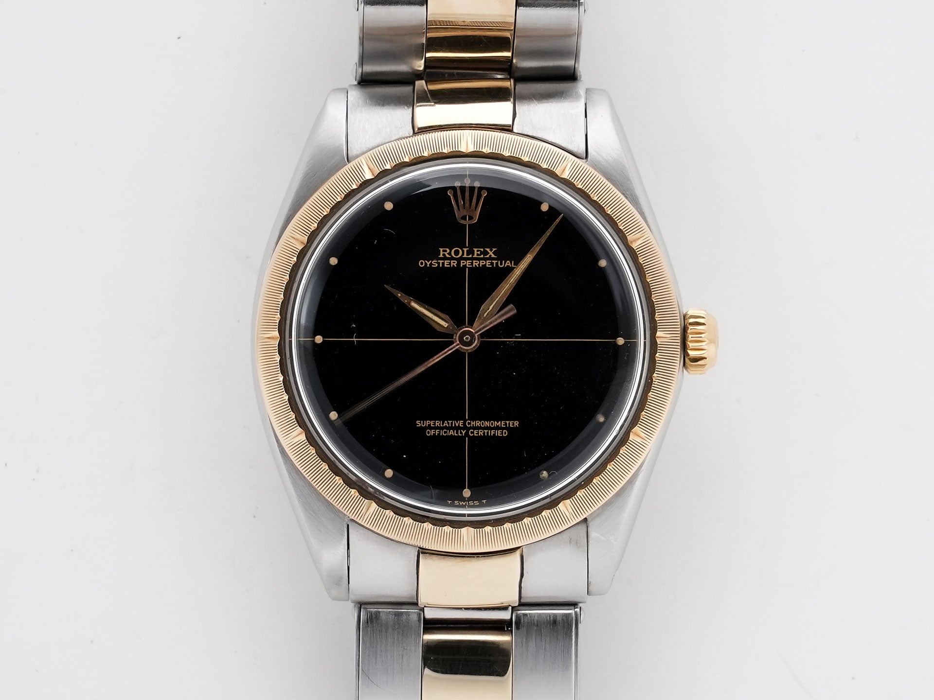 ロレックス ゼファー Ref.1008 ステンレススチール/イエローゴールド ブラック文字盤 中古 3xhdmku5