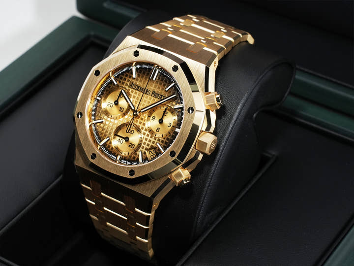 オーデマピゲ ロイヤルオーク クロノグラフ Ref.26240BA.OO.1320BA.02 イエローゴールド スモークイエローゴールド文字盤 未使用 jfddg5no