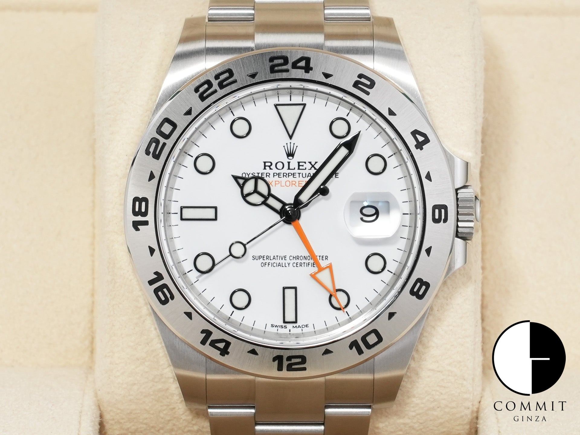 ロレックス エクスプローラーII Ref.216570 ステンレススチール ホワイト文字盤 オイスターブレスレット 美中古 ww4s3gat