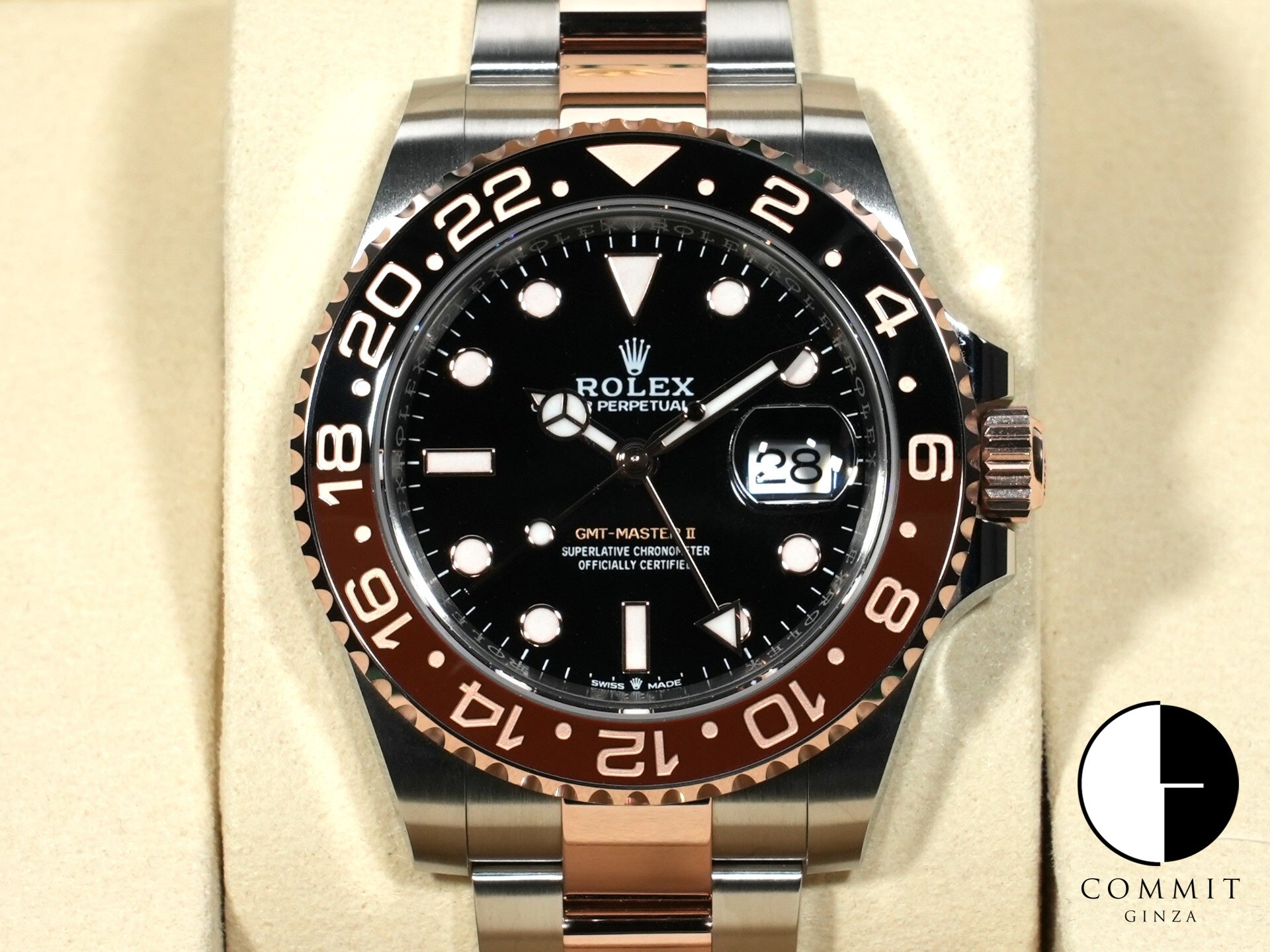 ロレックス GMTマスターII Ref.126711CHNR ステンレススチール/エバーローズゴールド ブラック文字盤 オイスターブレスレット 未使用 fmxjqrxd