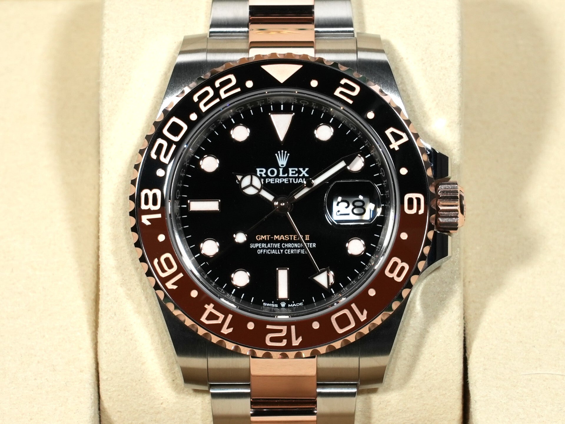 ロレックス GMTマスターII Ref.126711CHNR ステンレススチール/エバーローズゴールド ブラック文字盤 オイスターブレスレット 未使用 fmxjqrxd