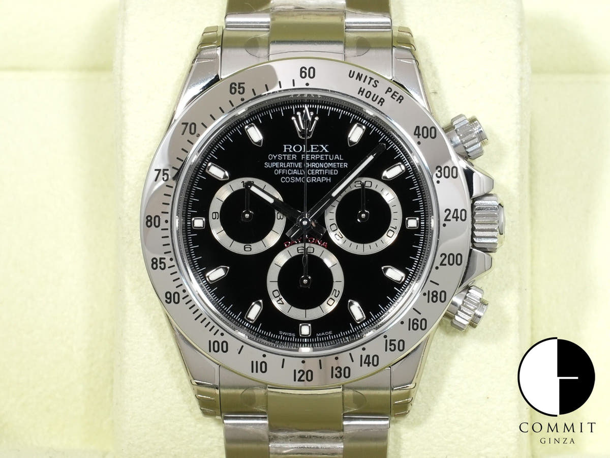 Rolex Daytona Ref. 116520 Stainless Steel Black Dial New Old Stock cah5ktcf