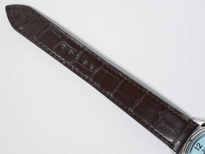 ロレックス 1908 Ref.52506 プラチナ アイスブルー文字盤 革ベルト 未使用 uoc3z5fh